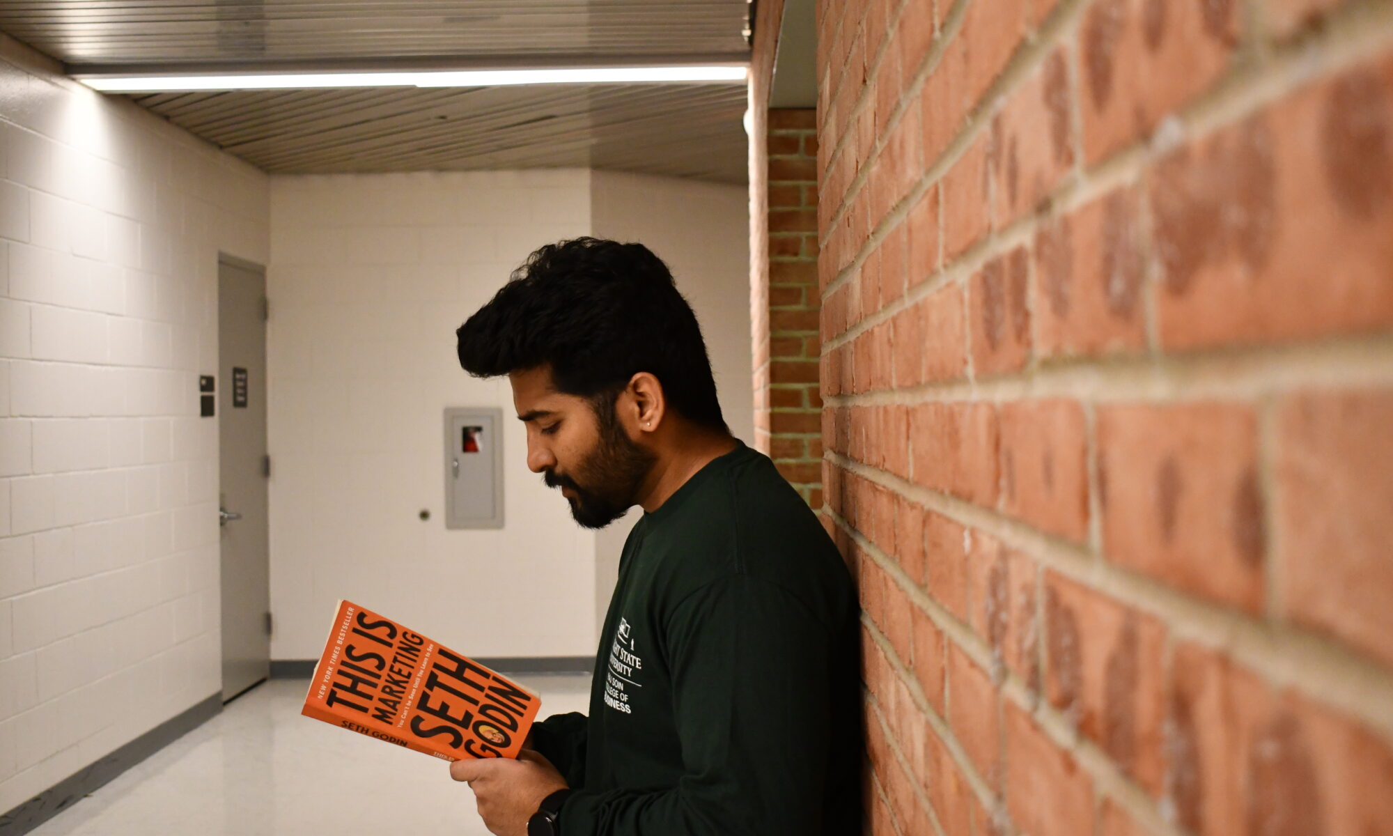 person reading a book